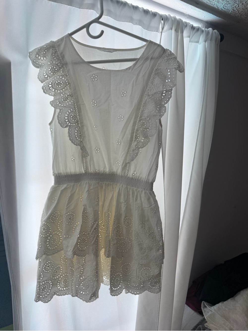 Steve Madden White Eyelet Mini Dress